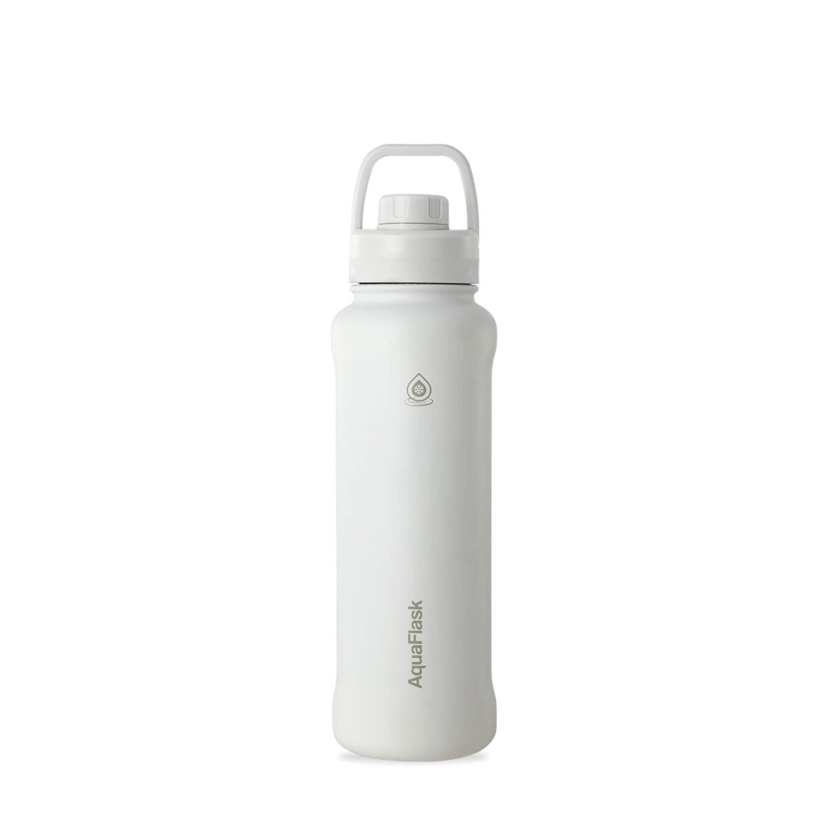 white AquaFlask 40oz sports bottle keeping drinks cold 24 hours and hot 12 hours