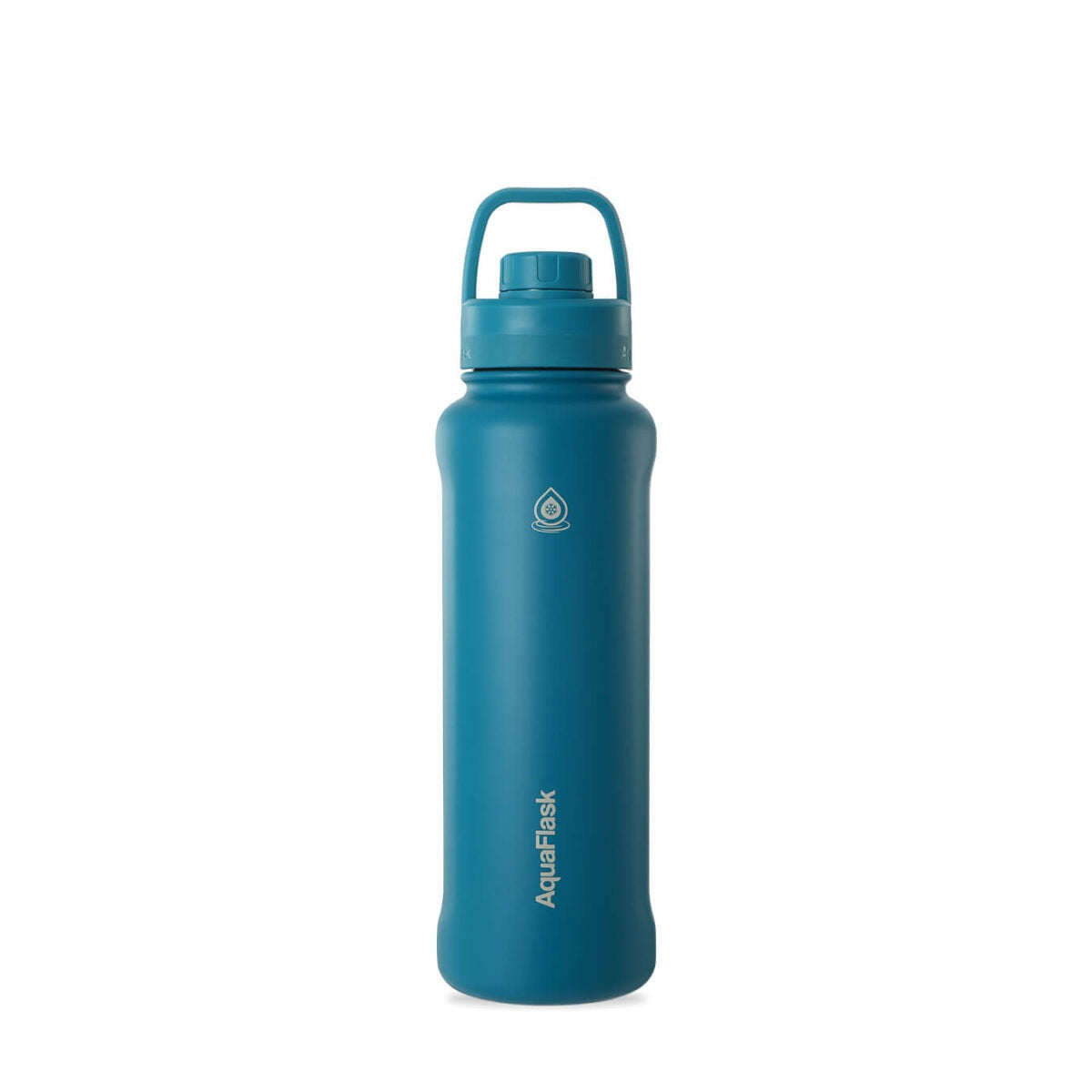 teal AquaFlask 40oz sports bottle showing full colour range and design options