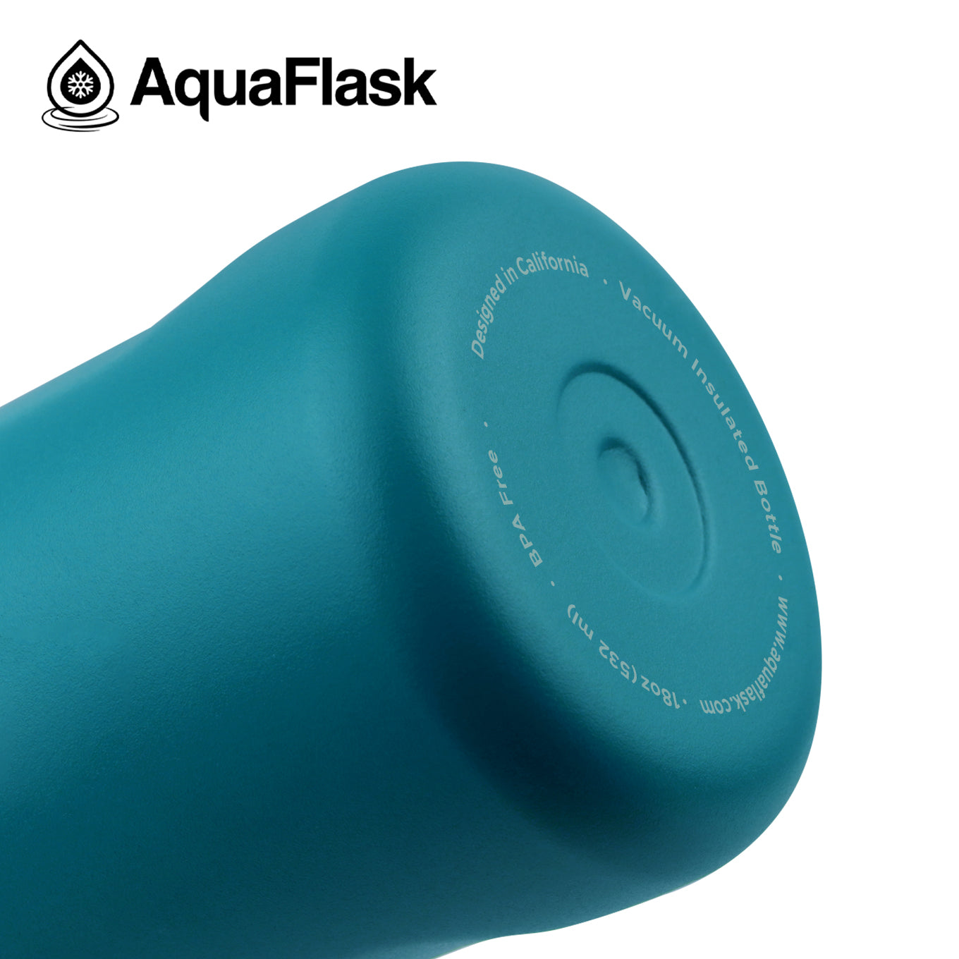 bottom AquaFlask Original 18oz showing premium powder coat finish detail