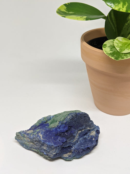 Transformative and insight-awakening azurite-malachite for spiritual growth and healing