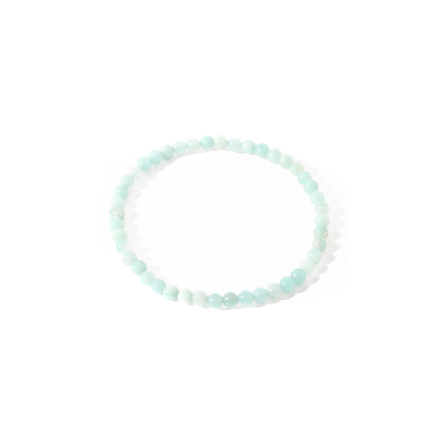 Natural amazonite crystal bracelet for heart and throat chakra healing