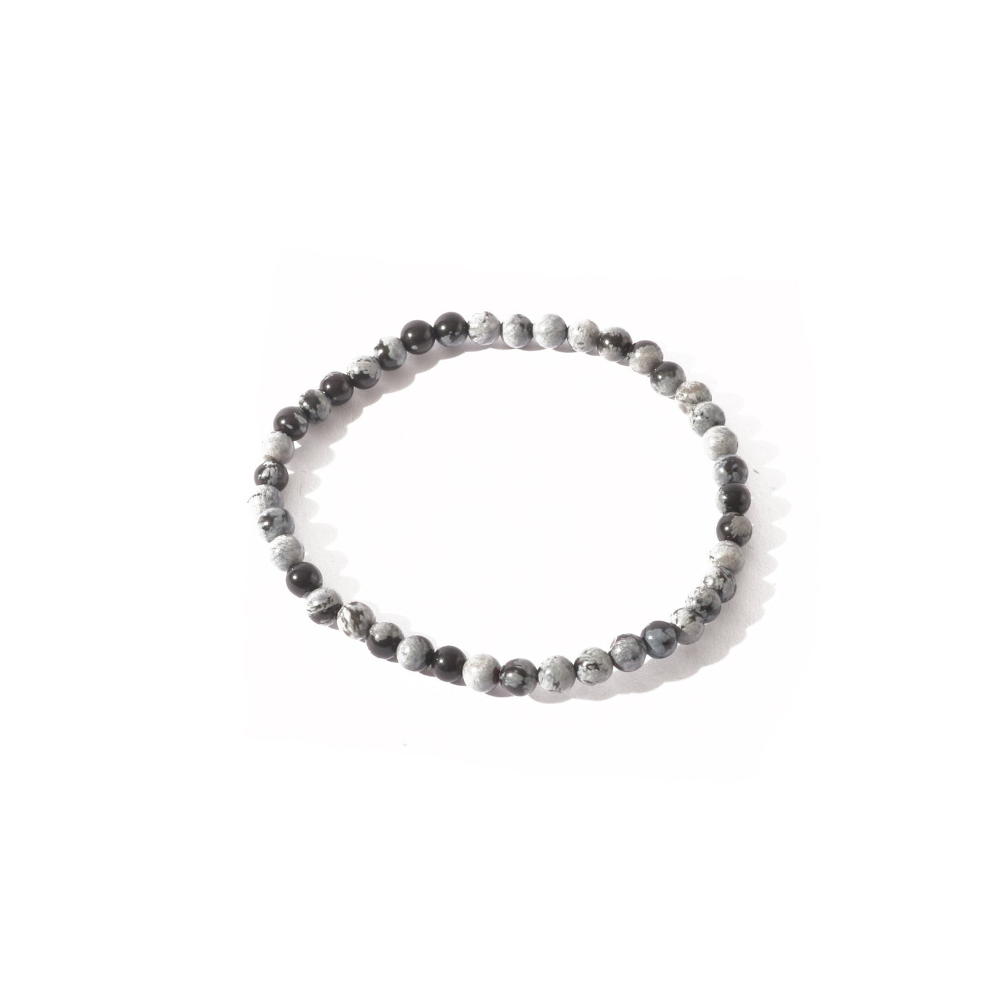 Bracelet de perles d'obsidienne