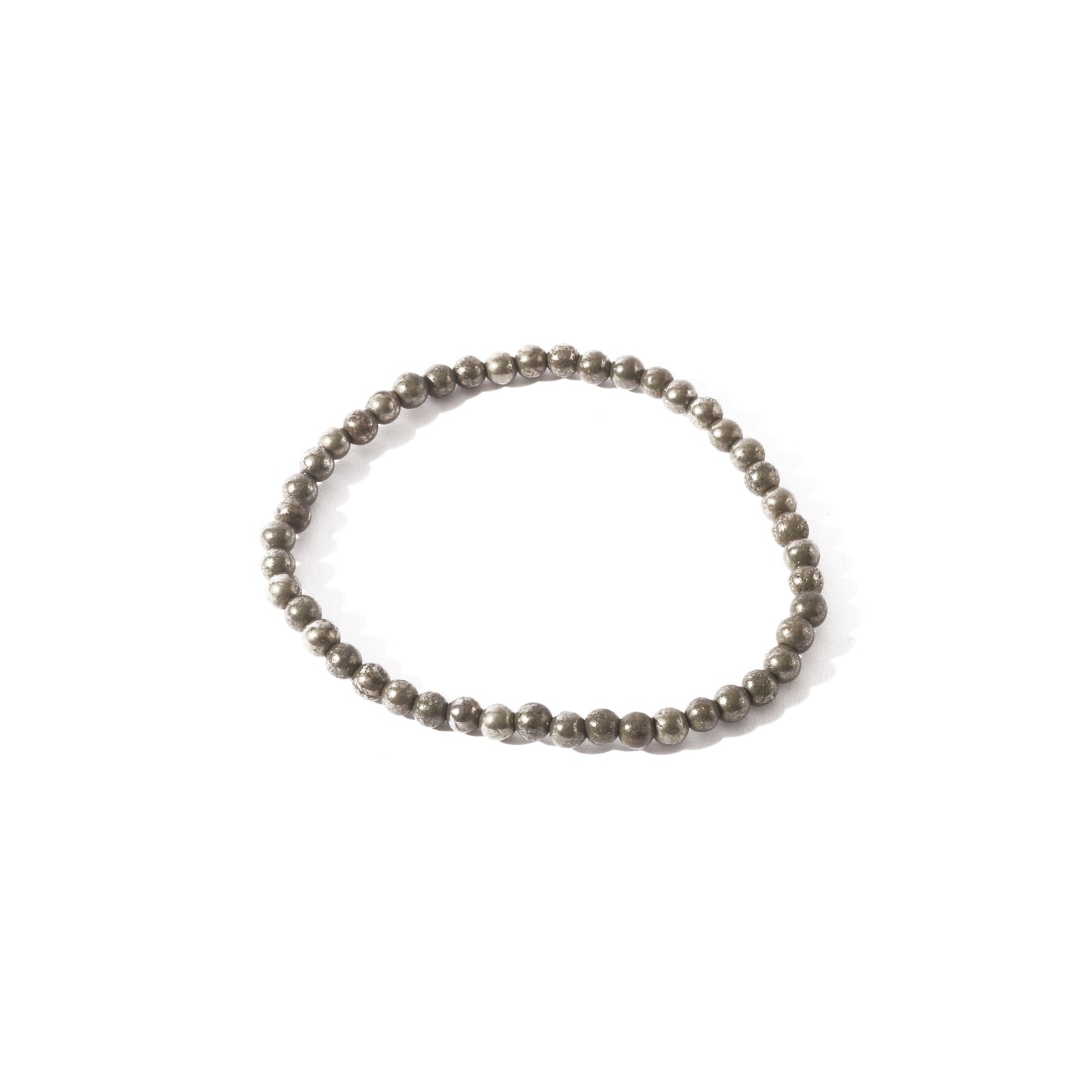 Pyrite bracelet close-up showing natural golden metallic sheen