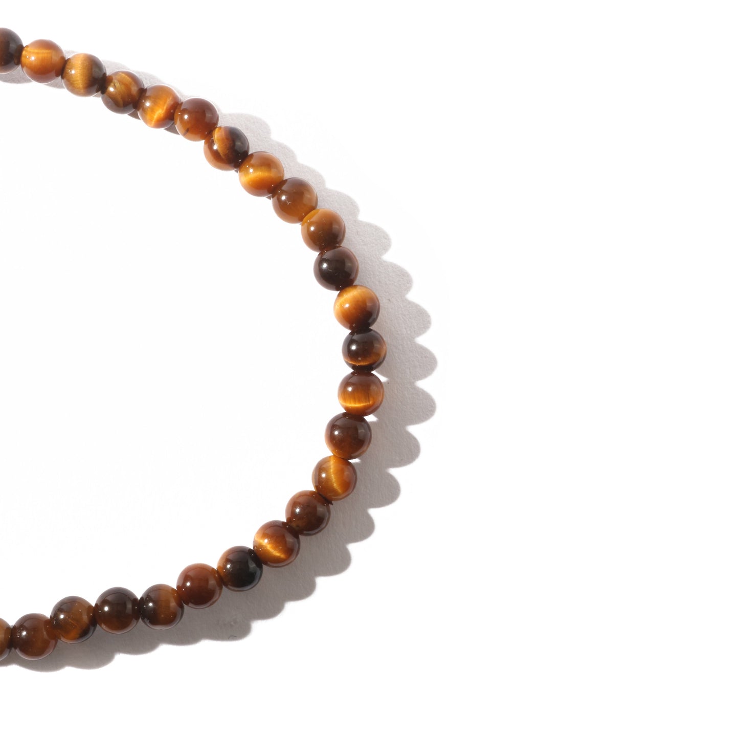 Natural gold tiger's eye bead bracelet for grounding and vitality