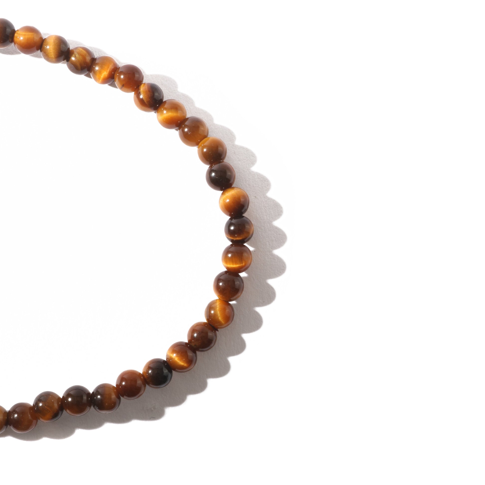 Natural gold tiger's eye bead bracelet for grounding and vitality