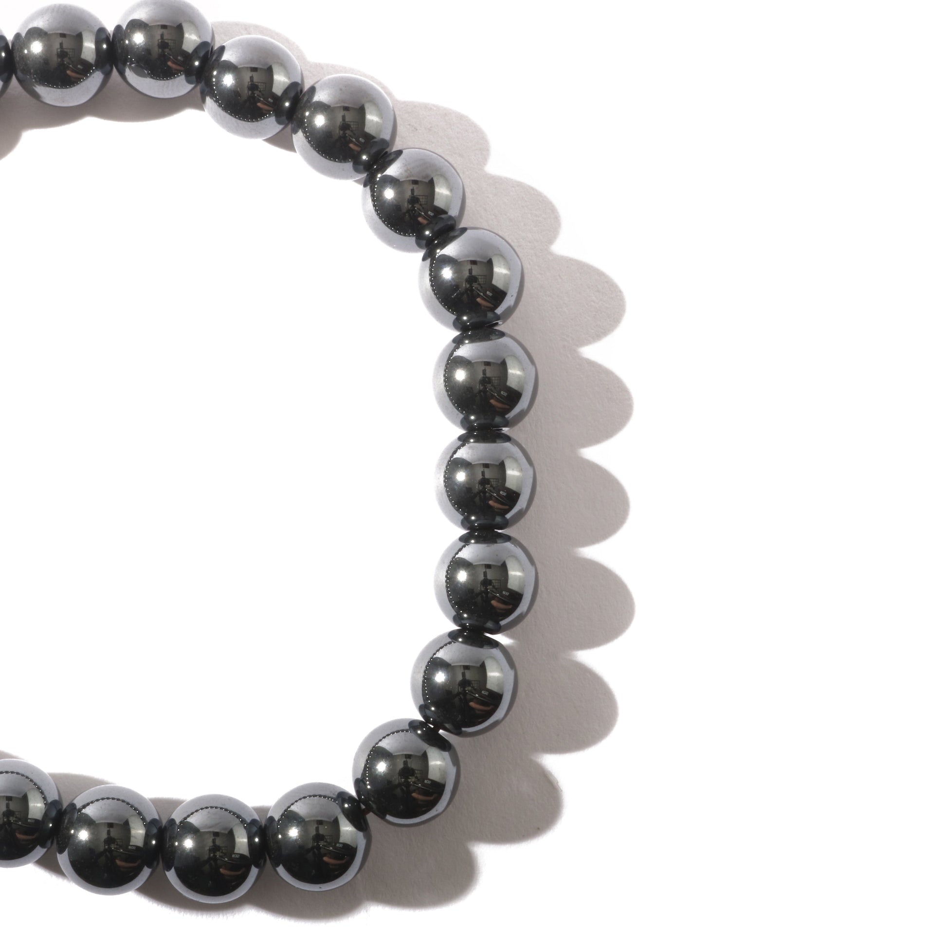 Natural hematite healing bracelet for focus, willpower and anxiety relief