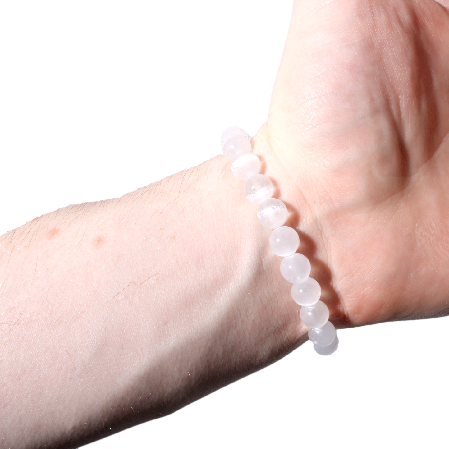 Selenite crystal bracelet for clearing energy and mental clarity