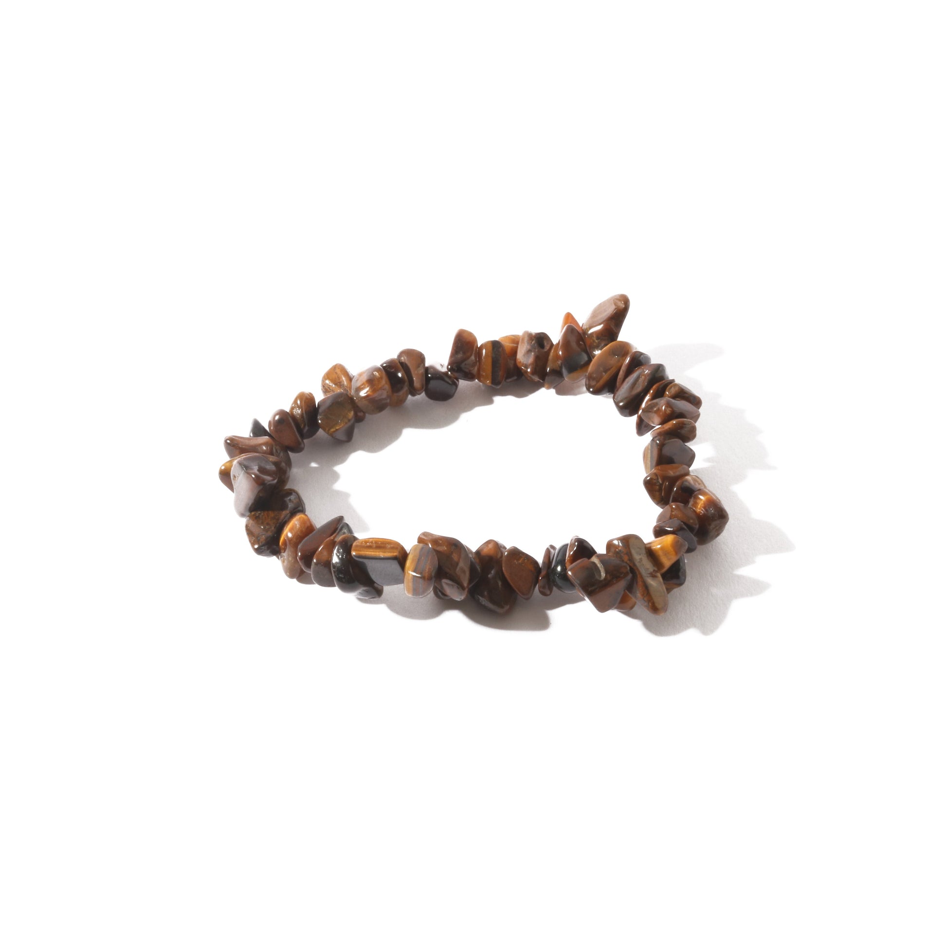 Natural gold tiger's eye crystal bracelet for solar plexus activation