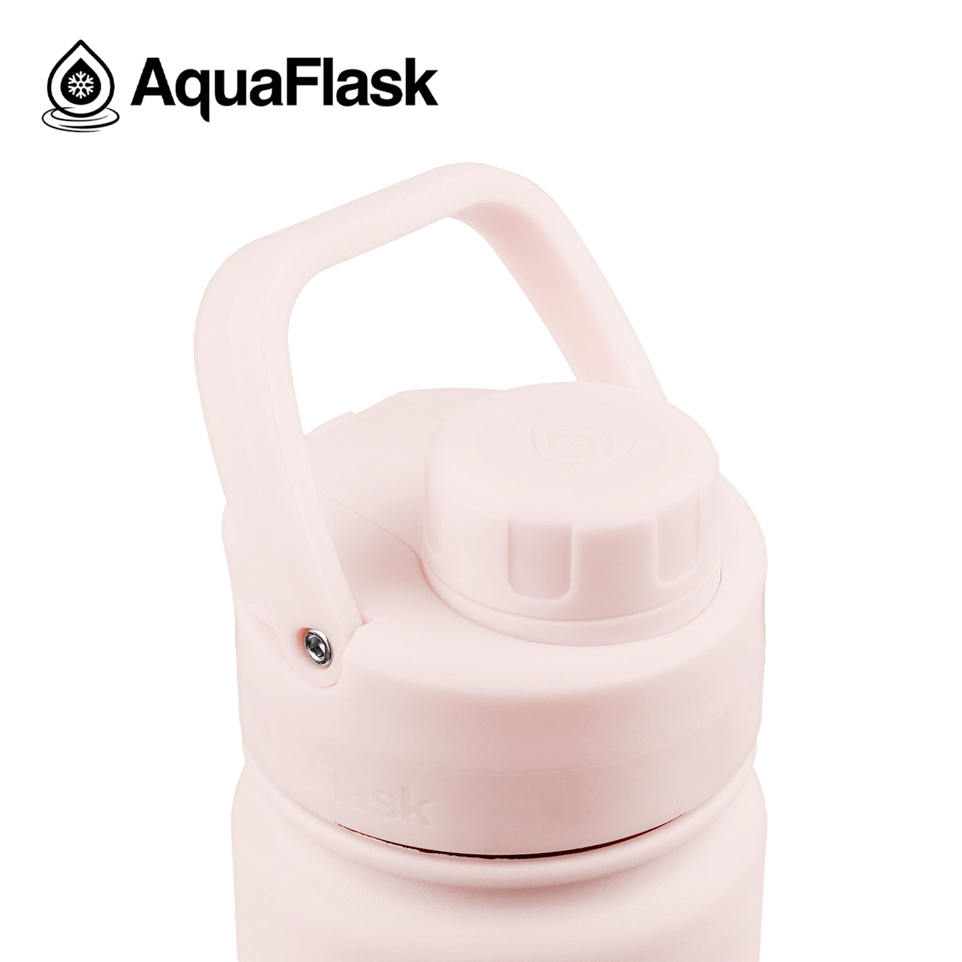 lid AquaFlask Original 18oz held in hand showing slim portable size