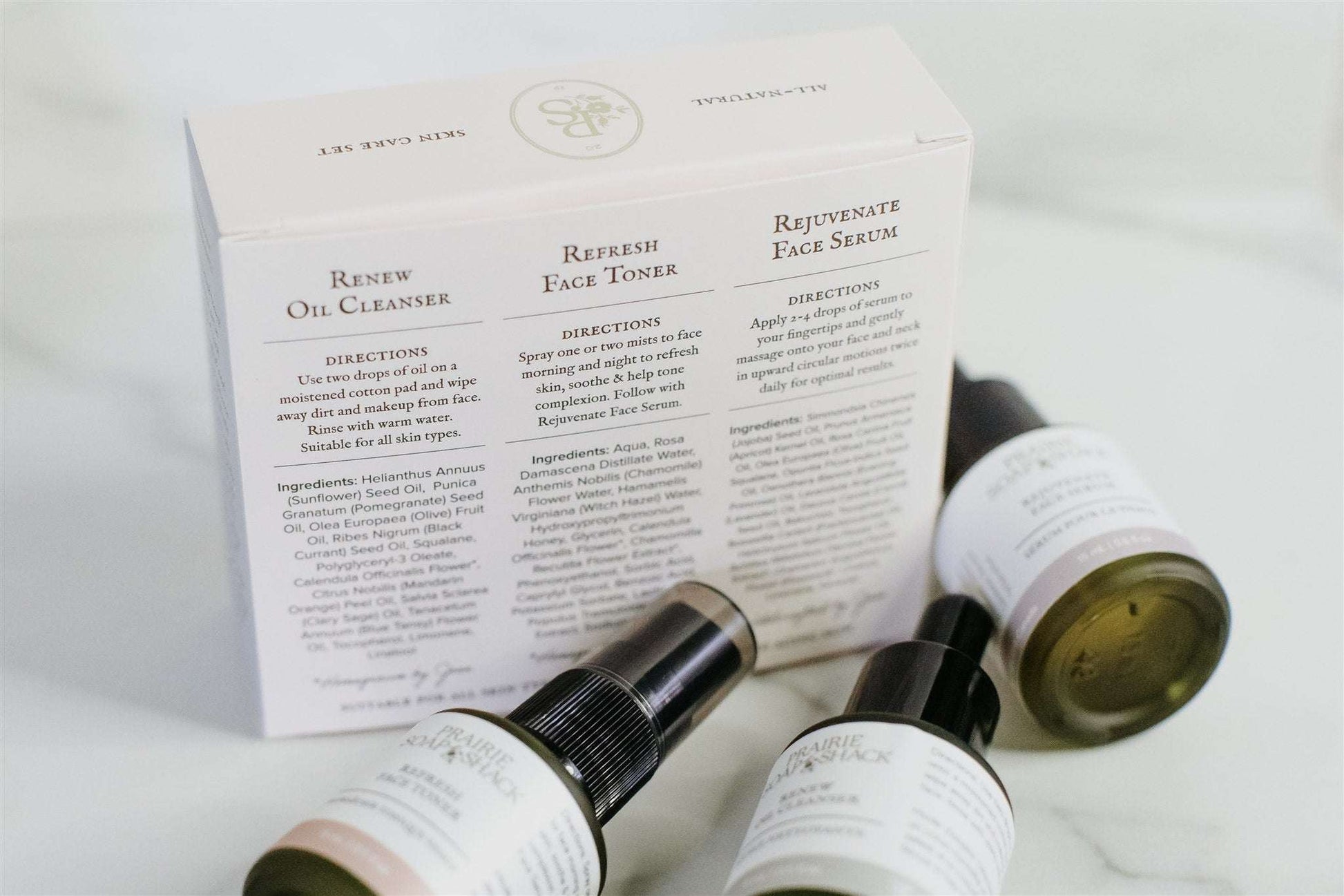 Mini skincare trio in gift packaging for birthdays, travel and self-care gifts