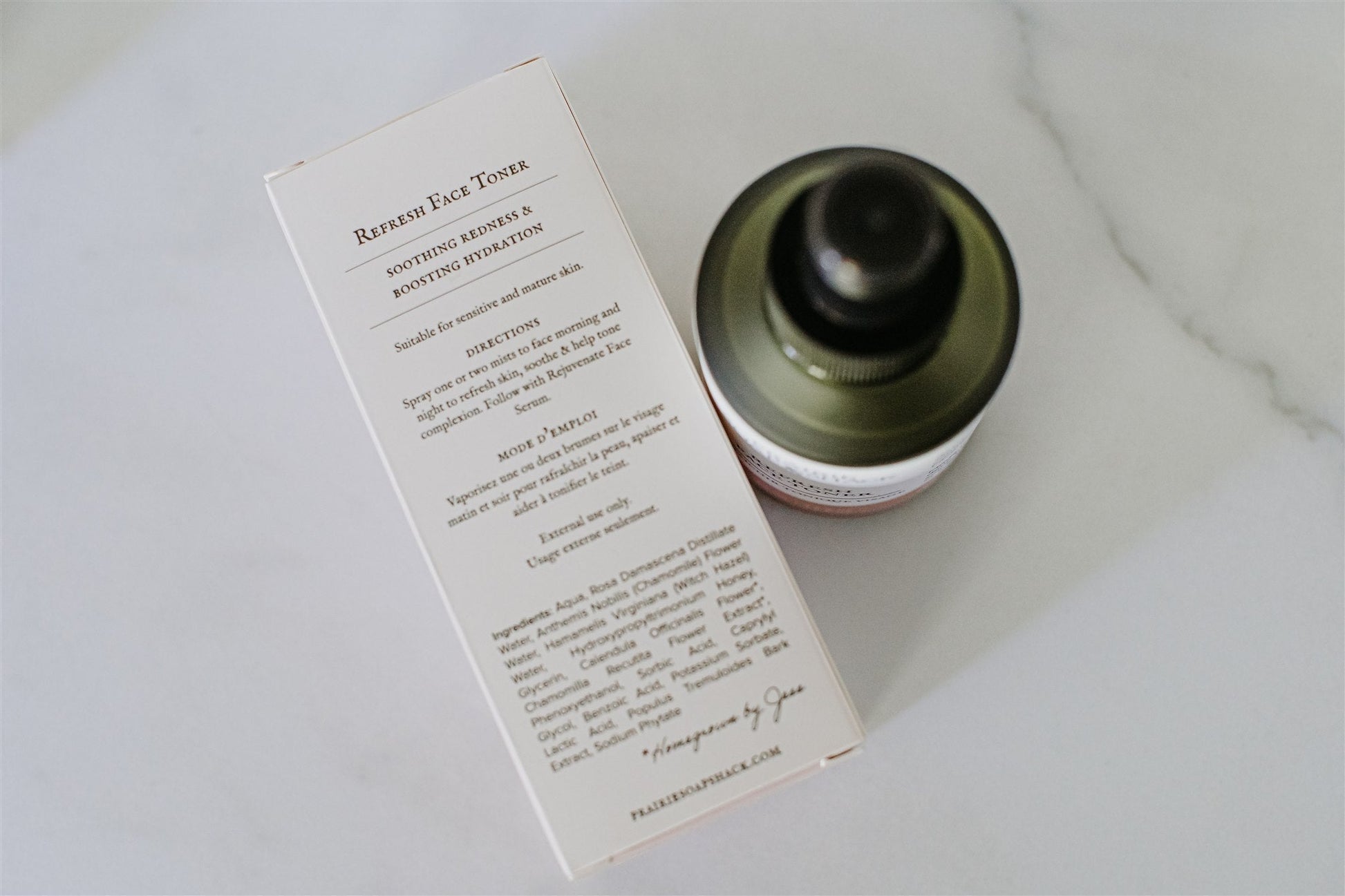 Refresh face toner mist in daily skincare routine lifestyle setting