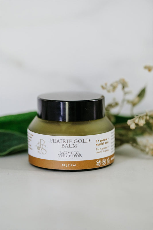 Soothing and healing Prairie Gold Balm for dry, cracked and irritated skin relief