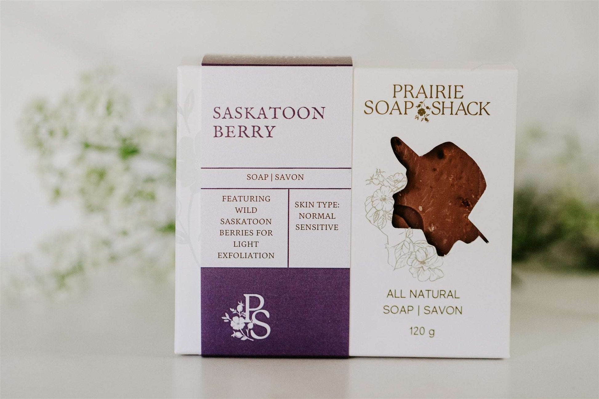 Prairie Soap Shack Saskatoon berry soap for clean, refreshed and glowing skin