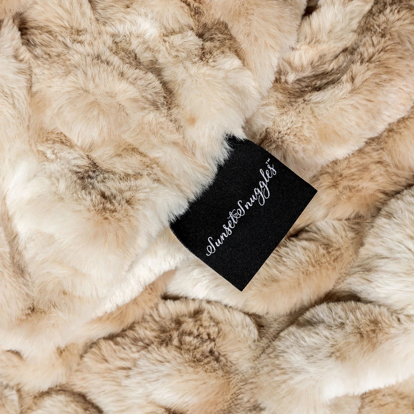 Caramel Swirl Double-Sided Minky Blanket — Ruched Plush