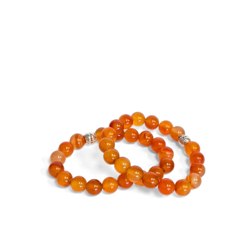 Carnelian gemstone bracelet — stone of creativity, sacral chakra crystal bracelet for women