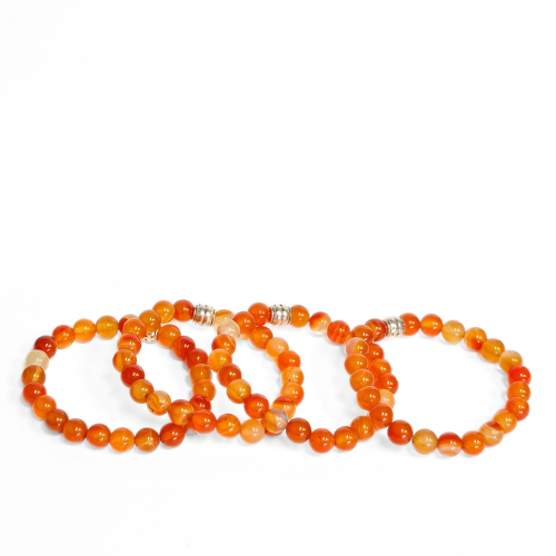 Carnelian gemstone bracelet by Crystals and Sun Signs Co — stone of creativity, motivation bracelet
