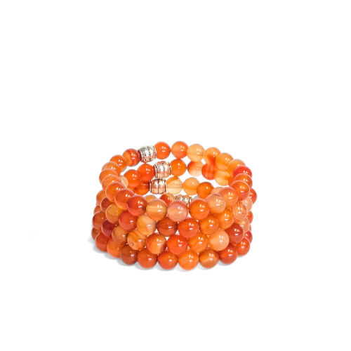 Carnelian gemstone bracelet from Red Deer crystal shop — creativity and confidence gift for her