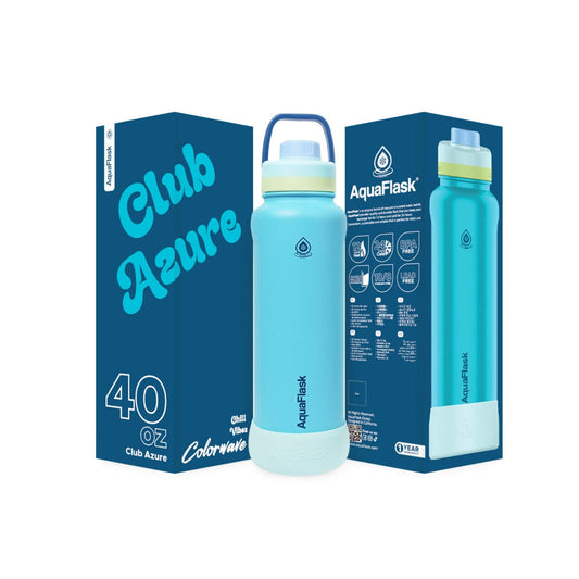 blue Bold AquaFlask Colorwave 40oz double wall stainless steel insulated tumbler