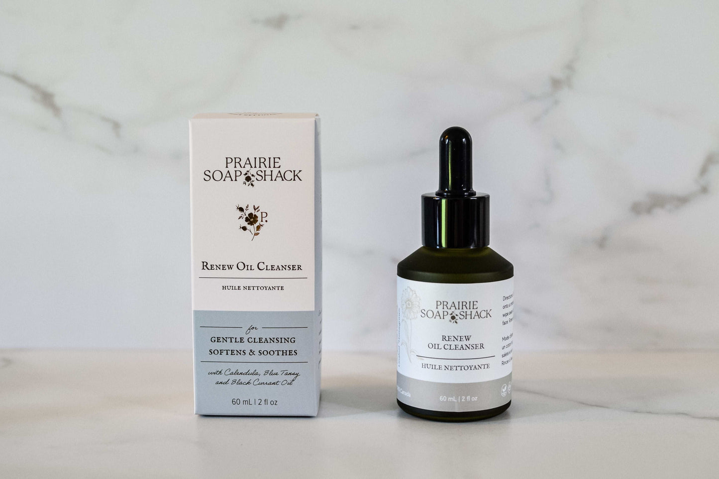 Botanical oil cleanser for removing makeup, impurities and excess oil gently