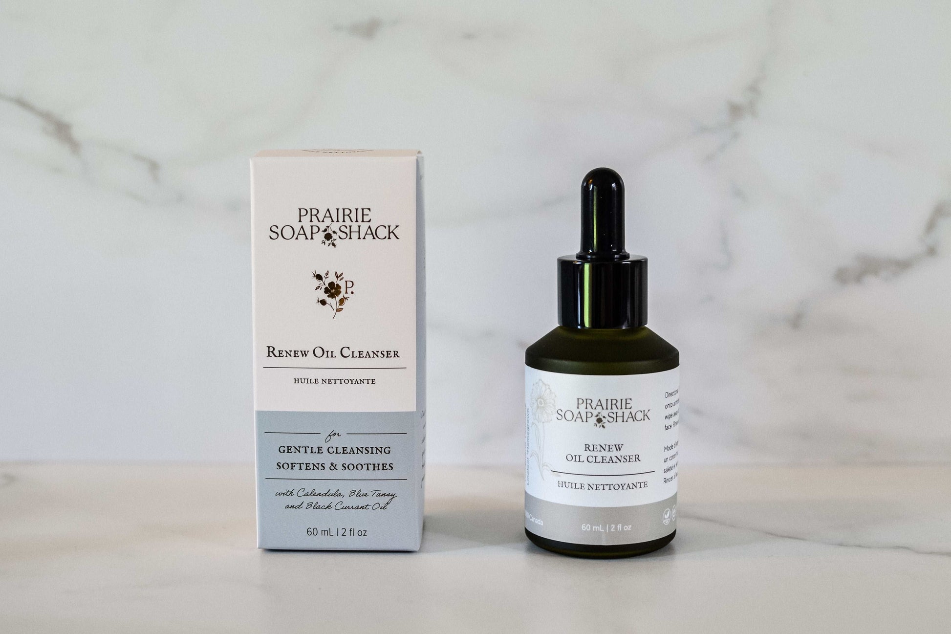 Botanical oil cleanser for removing makeup, impurities and excess oil gently