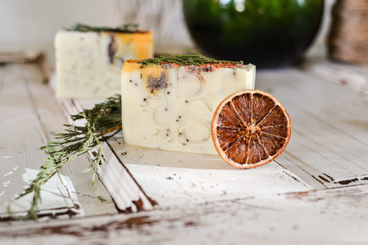 Juniper and orange soap for gently exfoliated, smooth and refreshed skin