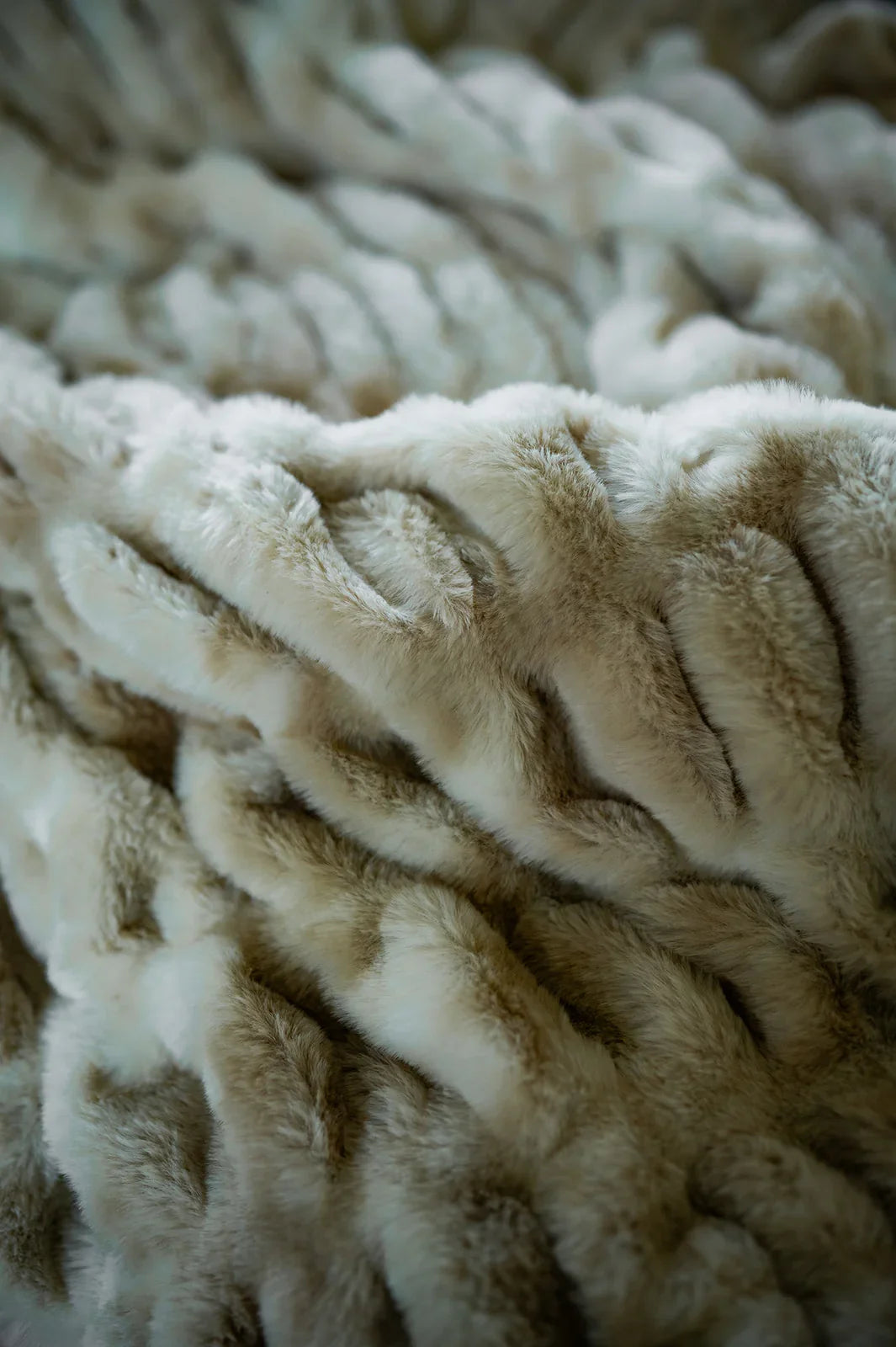 Caramel Swirl Double-Sided Minky Blanket — Ruched Plush