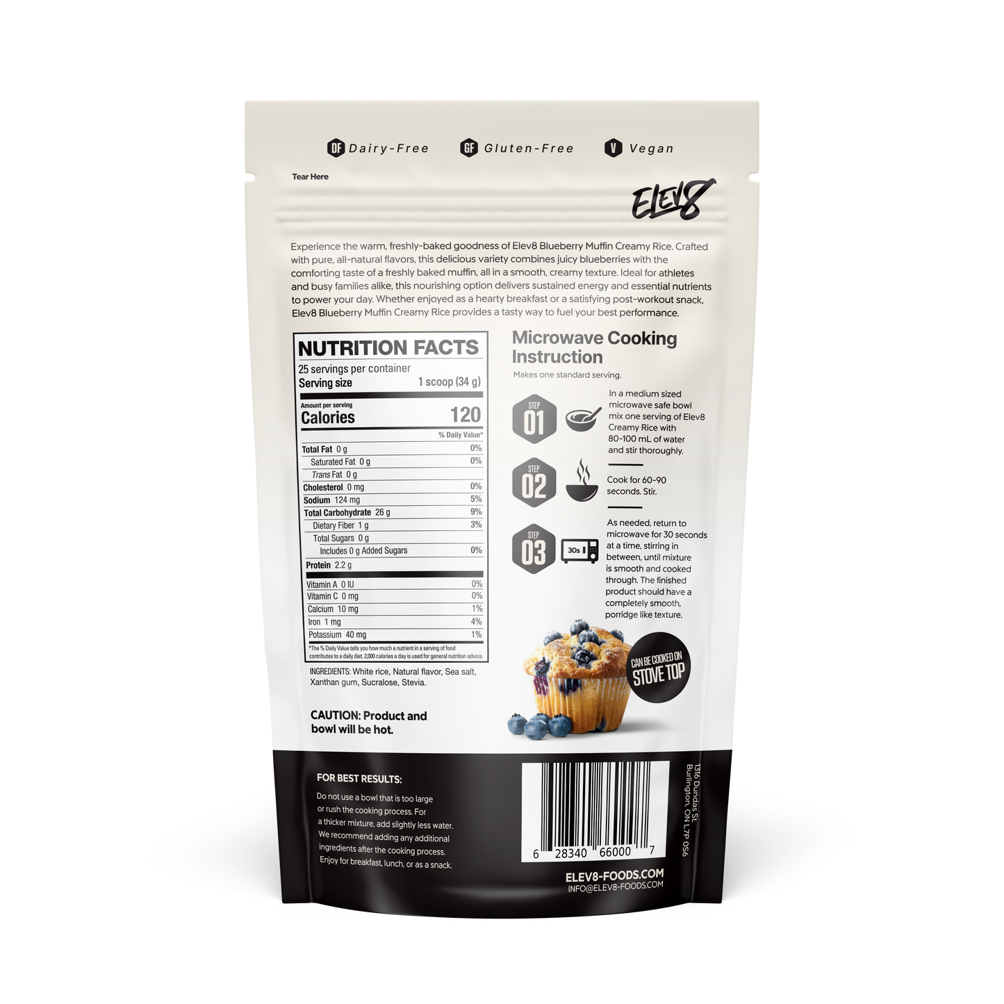 Blueberry Muffin Creamy Rice