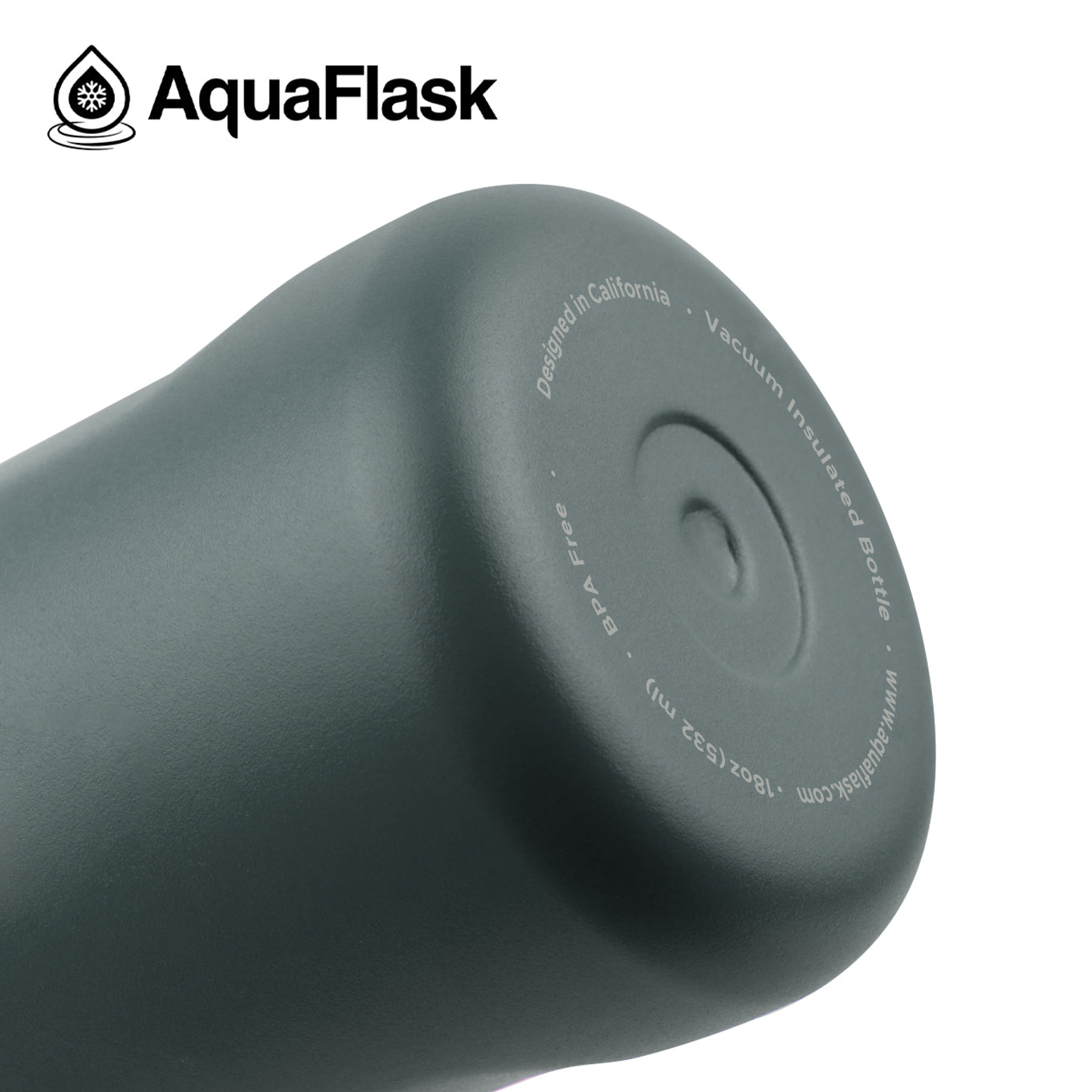 bottomj AquaFlask Original 18oz in premium product flat lay photography