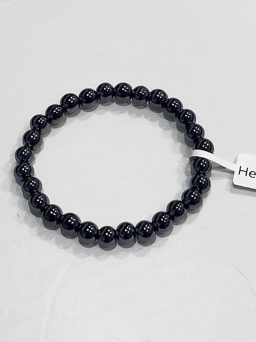 Hematite bead bracelet by Crystals and Sun Signs — grounding and focus gift for her