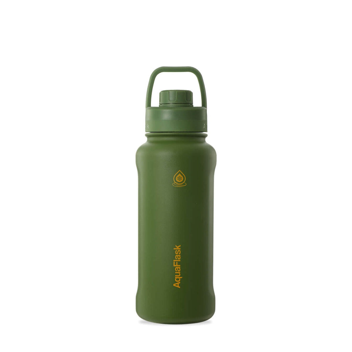 green AquaFlask 935ml in bold colour lifestyle photography