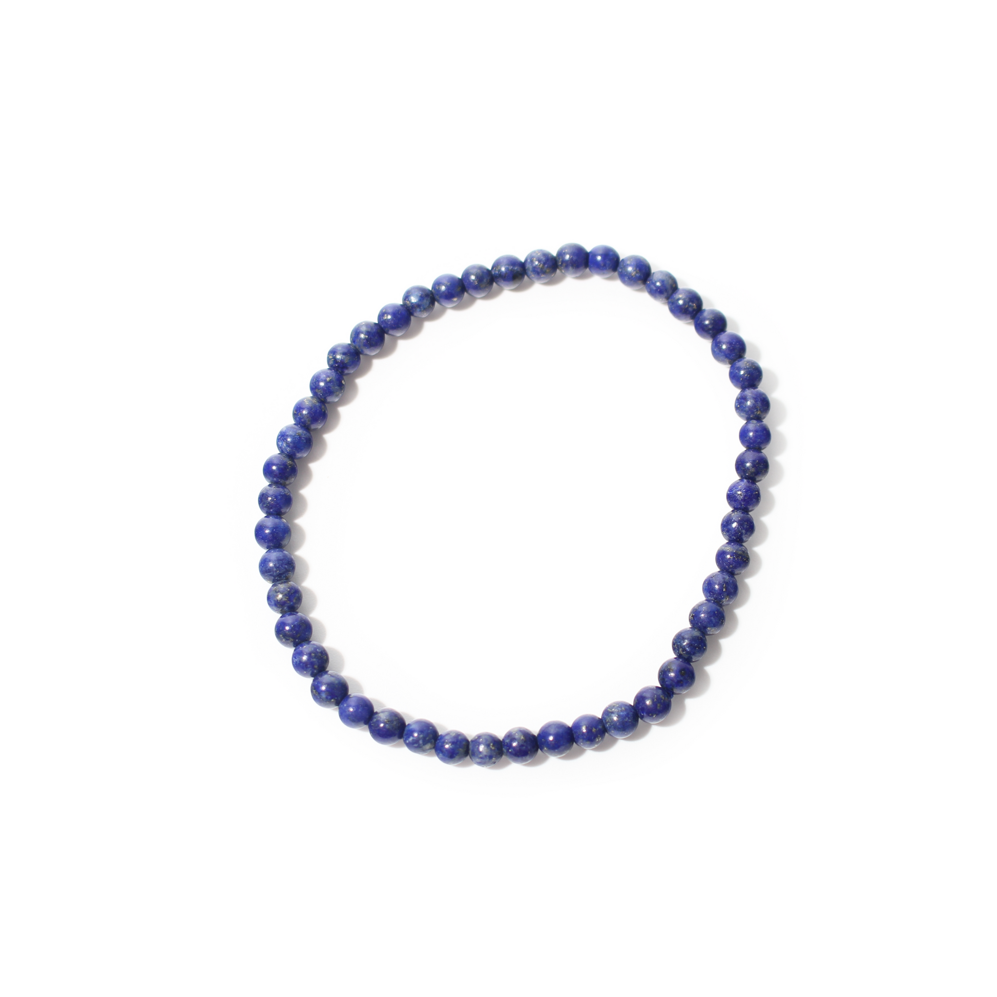 Royal blue lapis lazuli crystal bracelet worn on wrist for wisdom energy