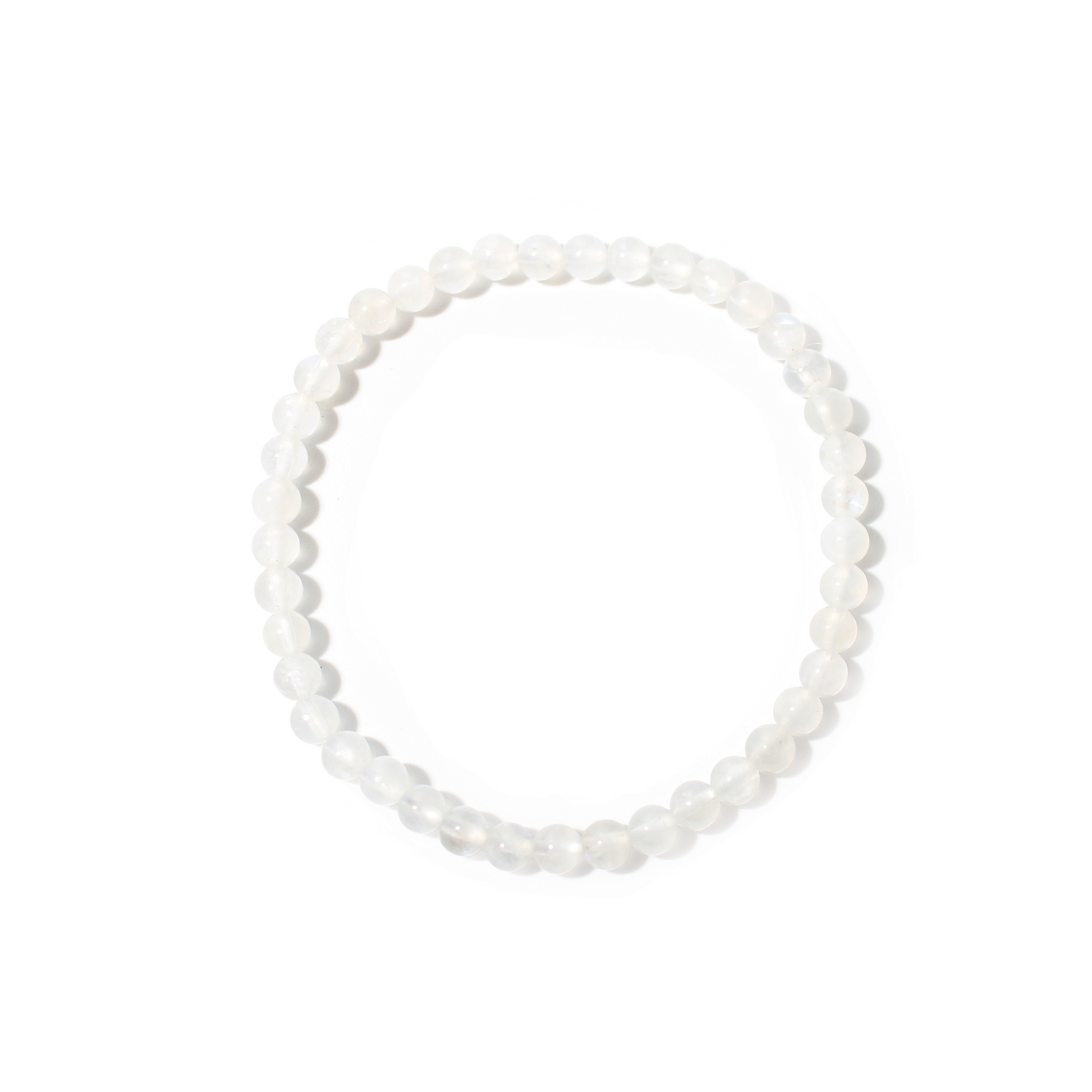 Glowing moonstone crystal bracelet worn on wrist for intuitive energy