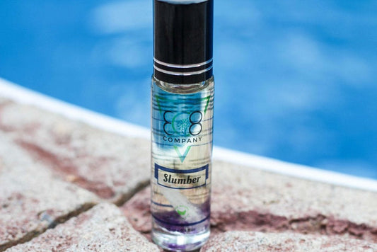 Deeply calming Slumber gemstone roller for restful sleep and peaceful dreams