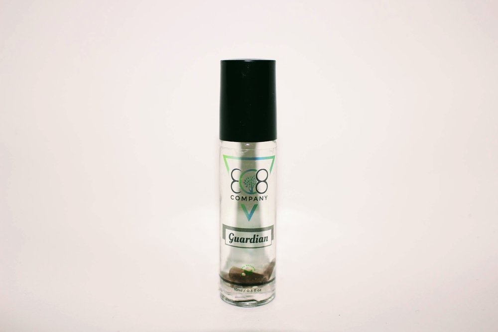 Protective and grounding Guardian gemstone roller for shielding and energetic protection