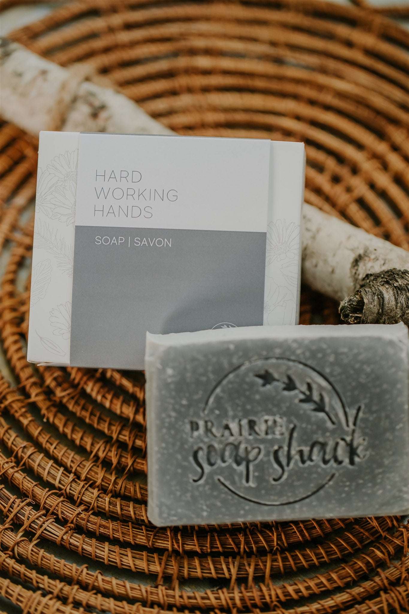 Prairie Soap Shack hard working hands soap for deeply cleaned and softened skin