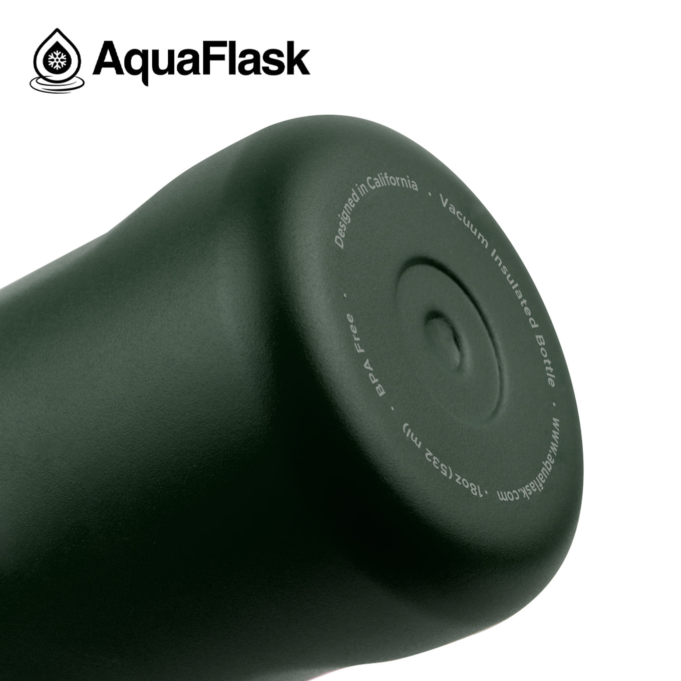 bottom  AquaFlask Original 530ml in lifestyle setting for travel and adventure