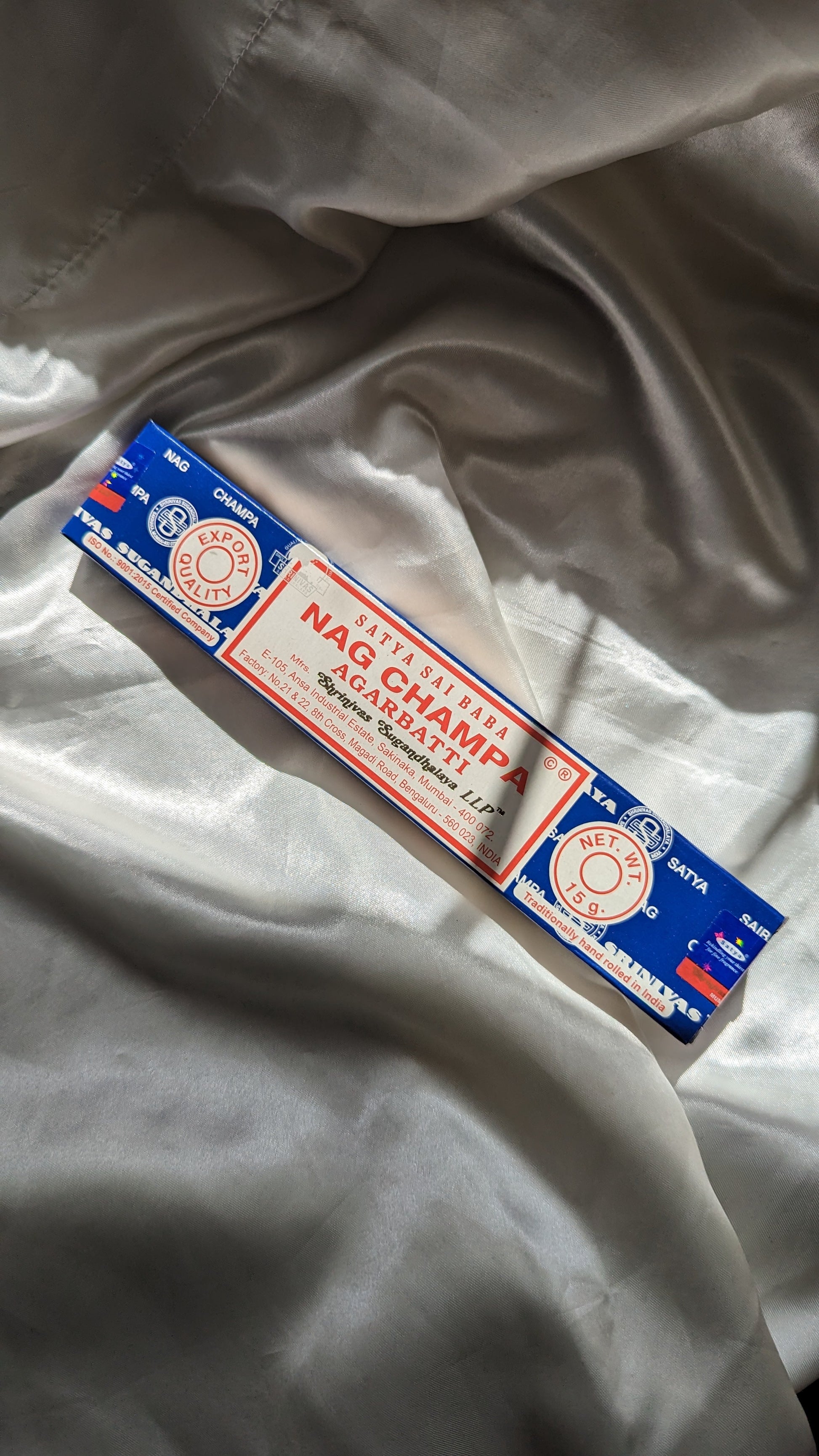 Grounding and spiritually uplifting Nag Champa incense for meditation and sacred space
