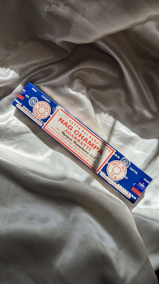 Grounding and spiritually uplifting Nag Champa incense for meditation and sacred space