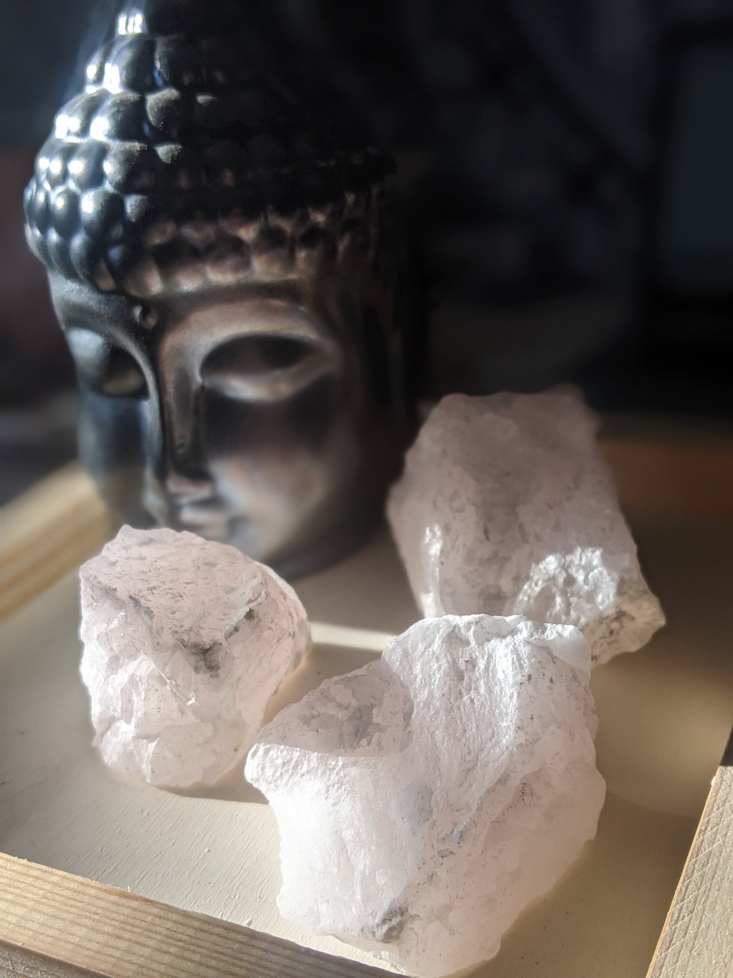 Soft pink mangano calcite crystal for anxiety relief and nurturing energy