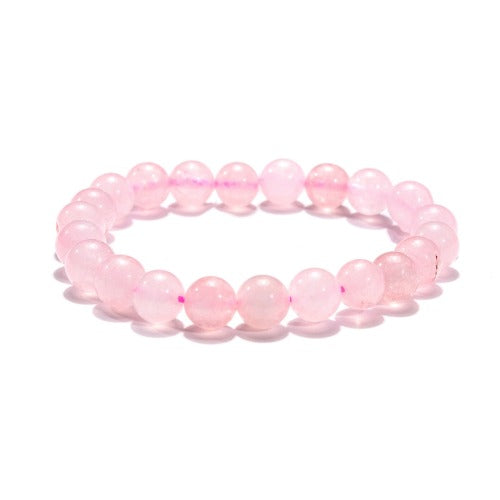 Pink bead Rose Quartz healing bracelet — self-love and emotional healing gift for her