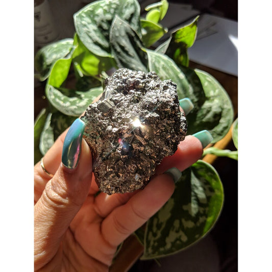 Abundance and confidence-boosting pyrite chunk for manifestation and prosperity