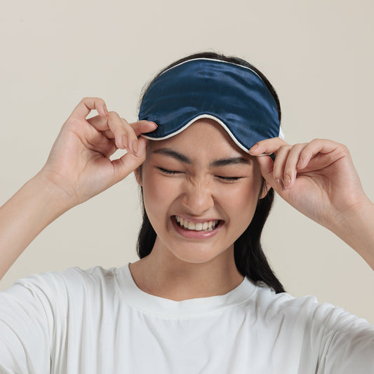 Mulberry silk sleep mask — 19 momme luxury sleep accessory by Aeptom Home