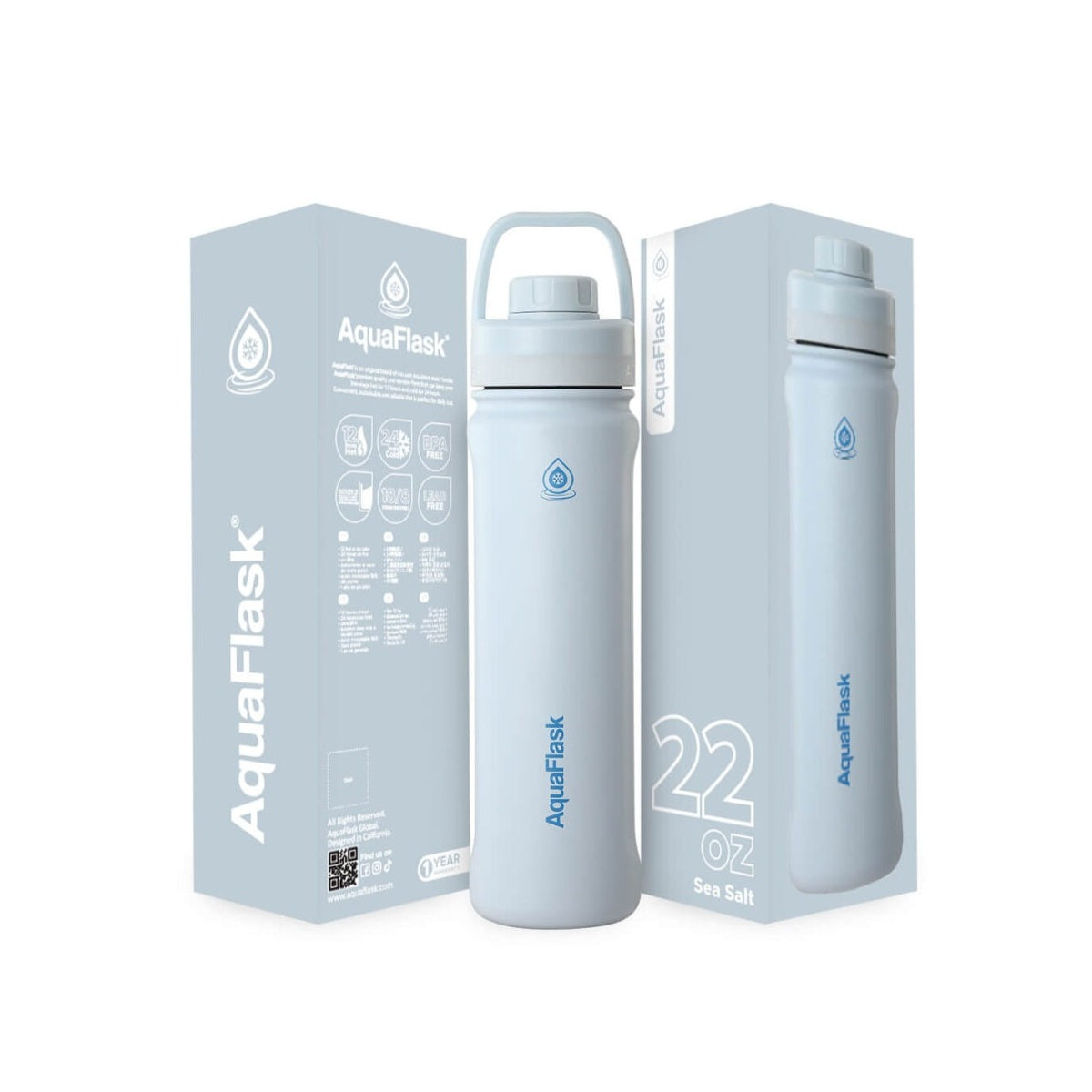 pale blue AquaFlask Sports 650ml for school, work and everyday active hydration