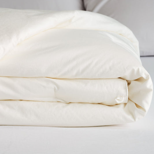 Mulberry silk duvet insert with organic cotton shell — handmade by Aeptom Home