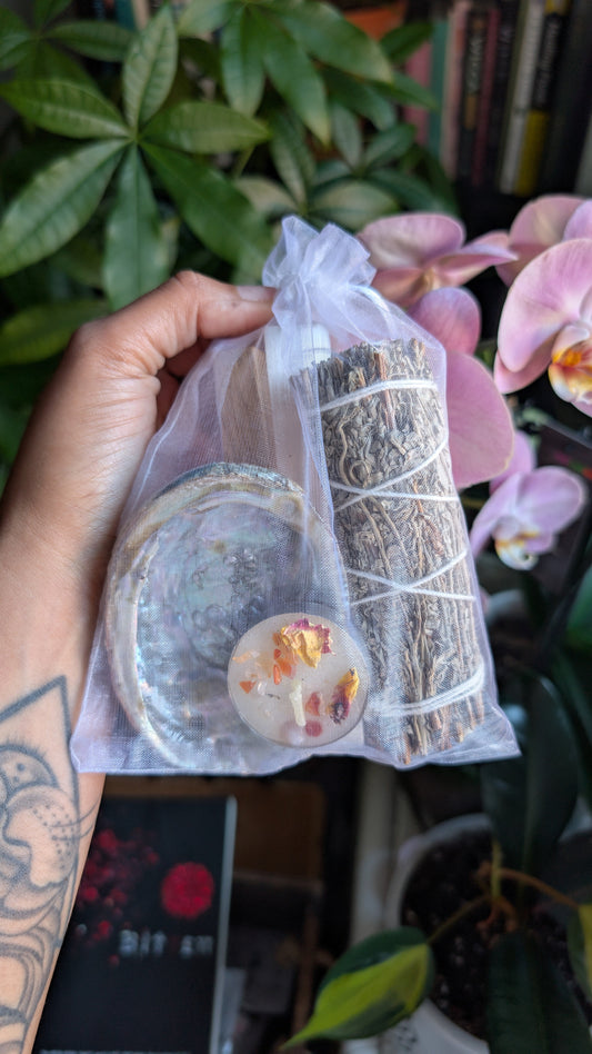 Inviting welcome home smudge kit for cleansing and blessing a new living space