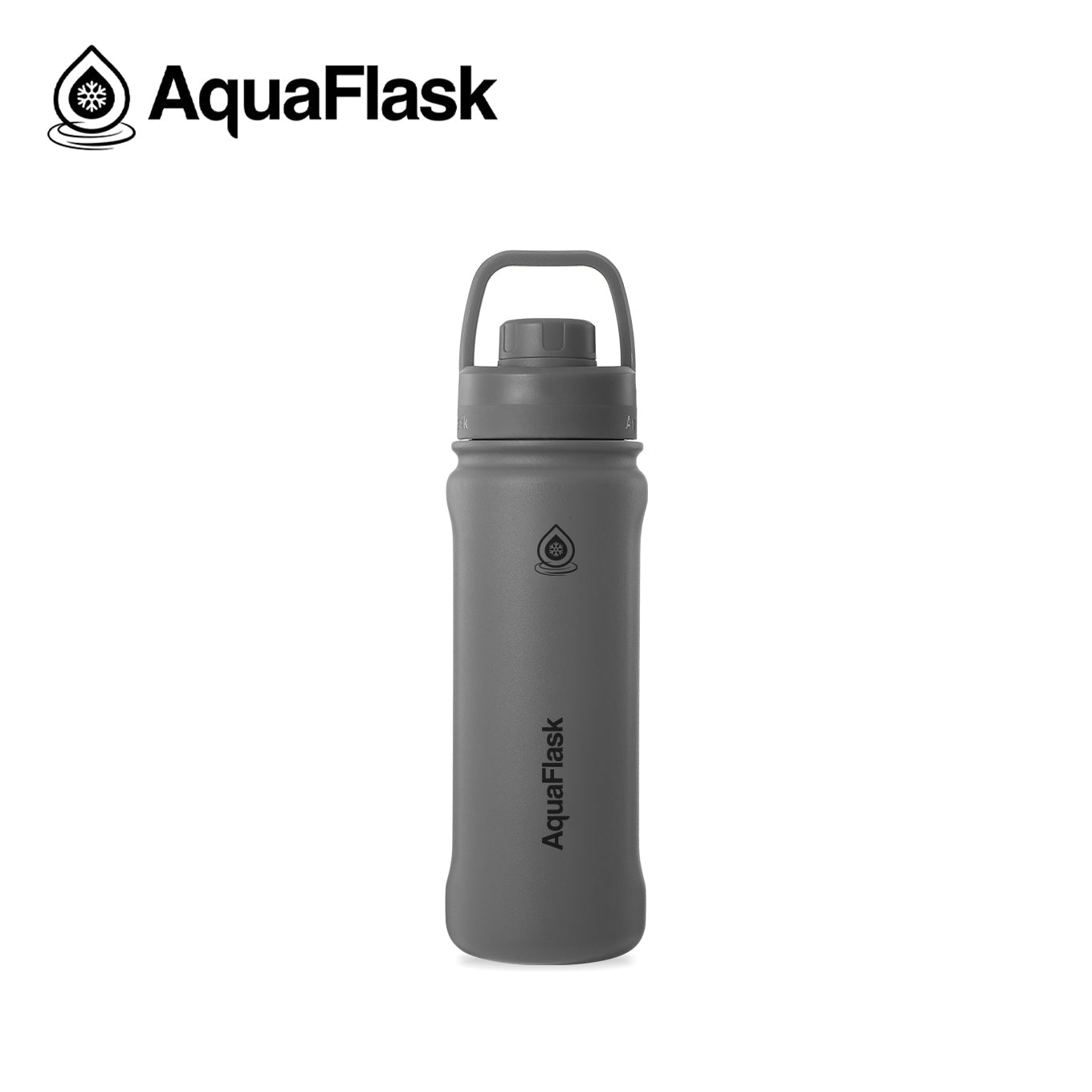 grey AquaFlask Original 530ml showing condensation-free double wall exterior