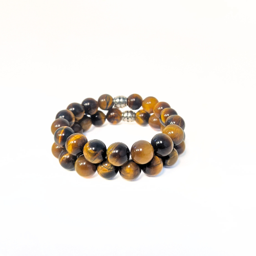 Tiger Eye gemstone bracelet from Red Deer crystal shop — courage and protection gift for her