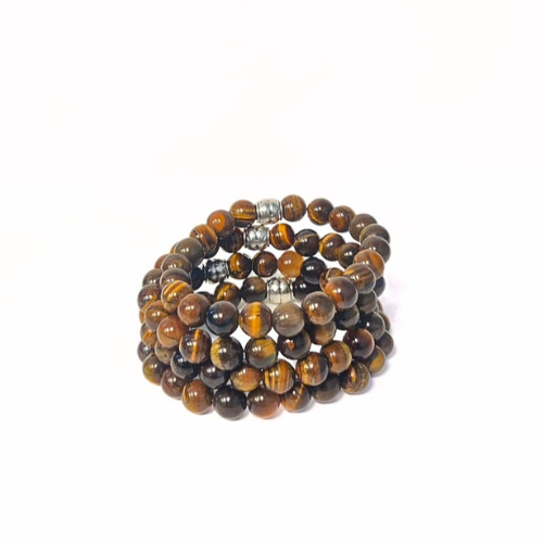 Tiger Eye healing gemstone bracelet — confidence and willpower crystal bracelet for women