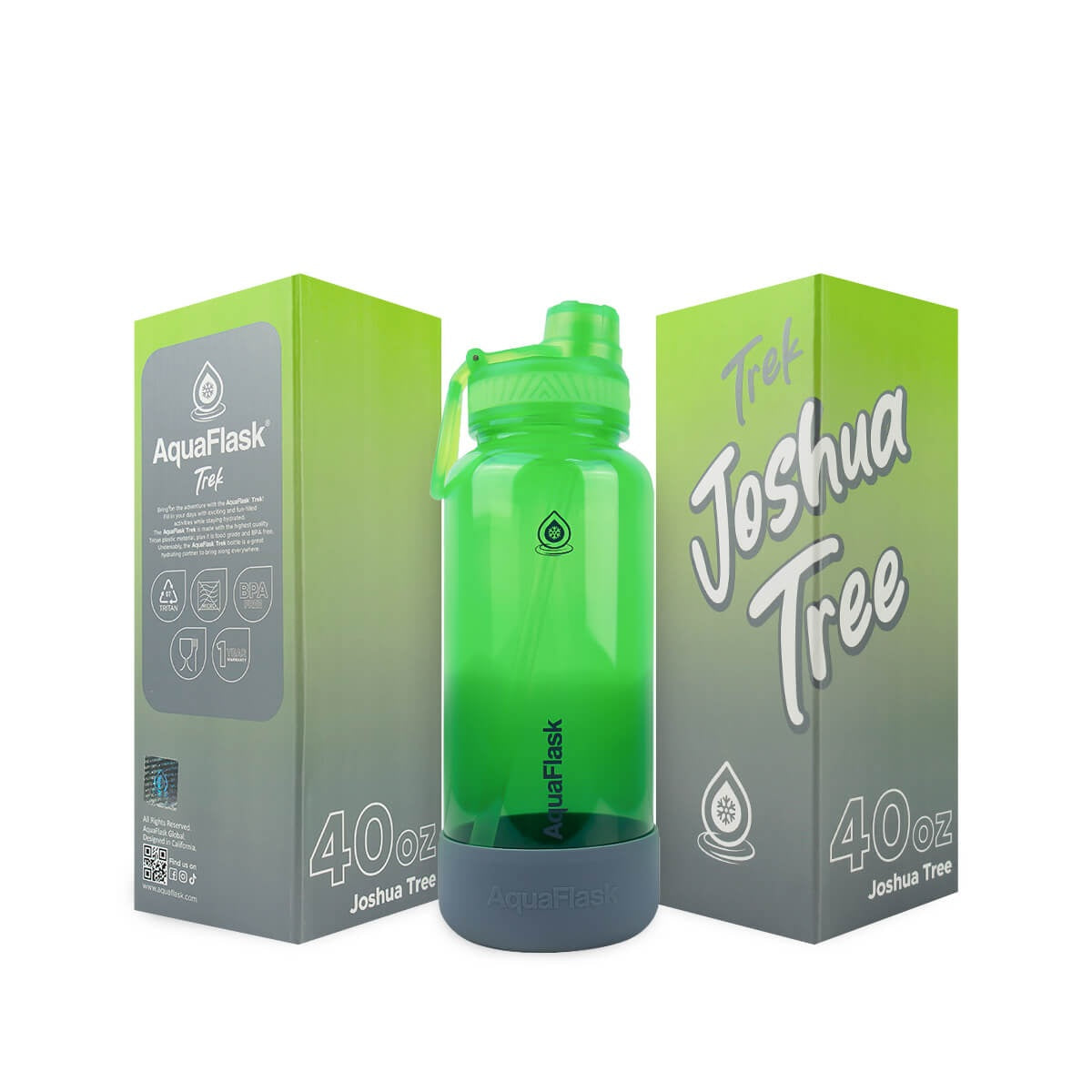 green black BPA-free AquaFlask Trek V2 40oz for gym, trail and everyday hydration