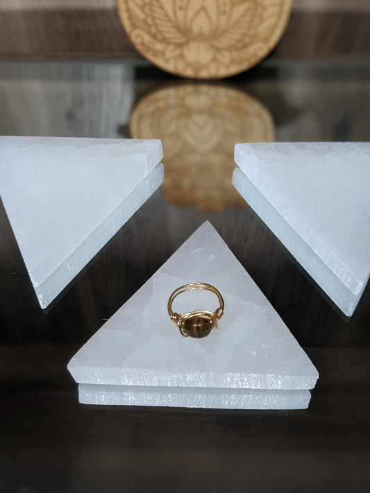 Cleansing and recharging triangle selenite charging plate for crystal and  gemstone jewelry care
